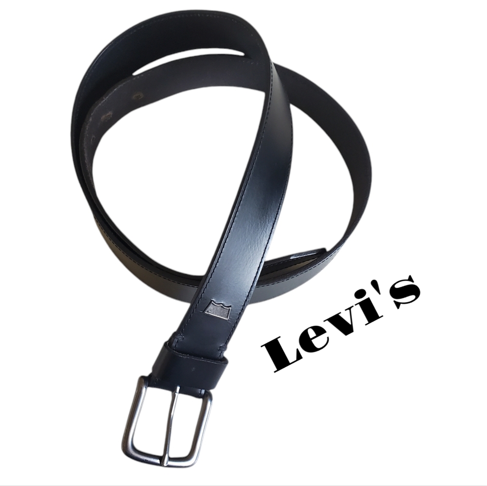 Levi's Men's Genuine Leather Belt Black Size XL (42-44)